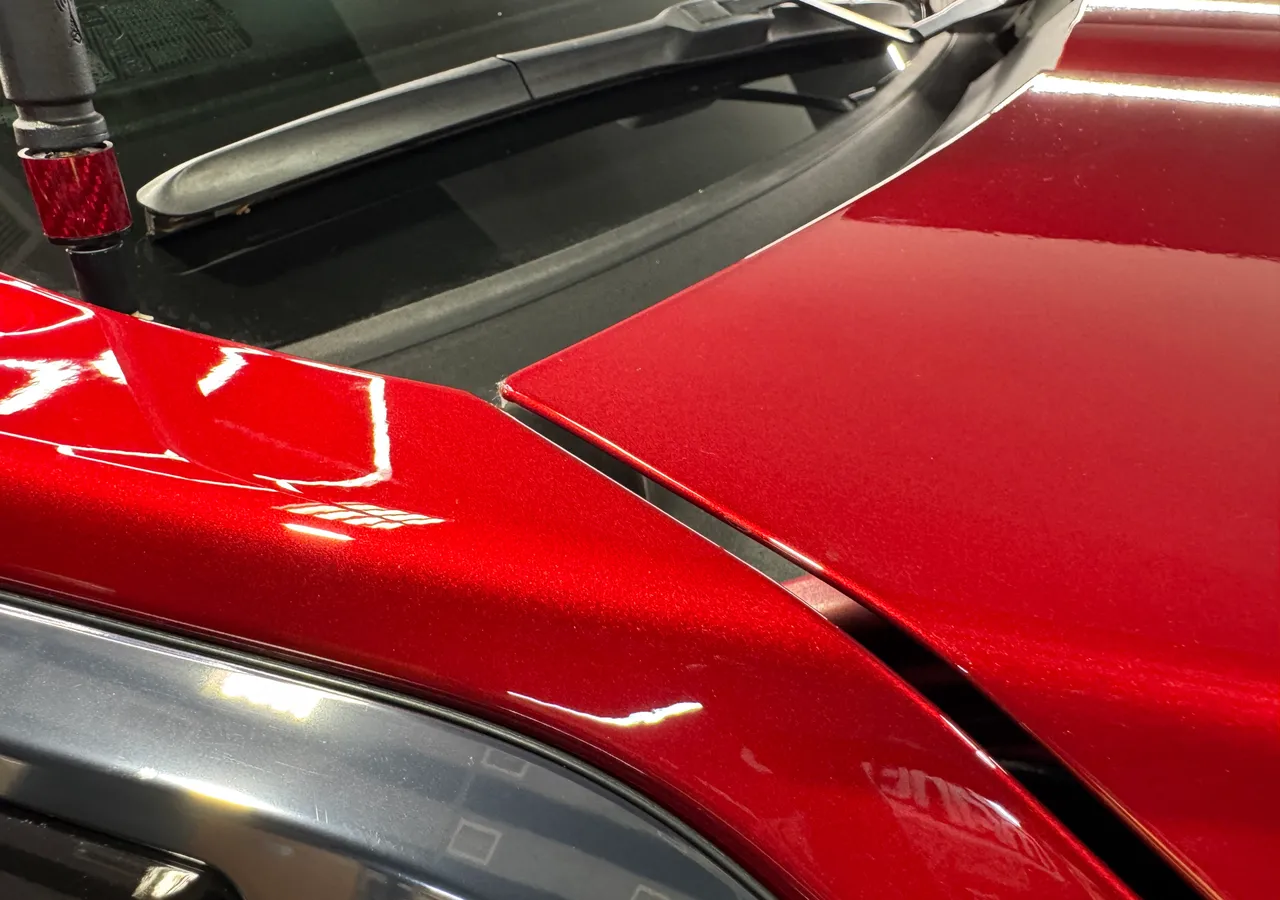 Red Dodge Challenger, coated finish at Protektd Detailing, Dallas