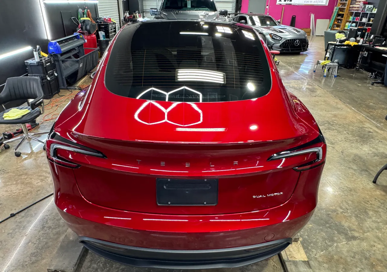 Red Mercedes-AMG, coated finish at Protektd Detailing, Dallas