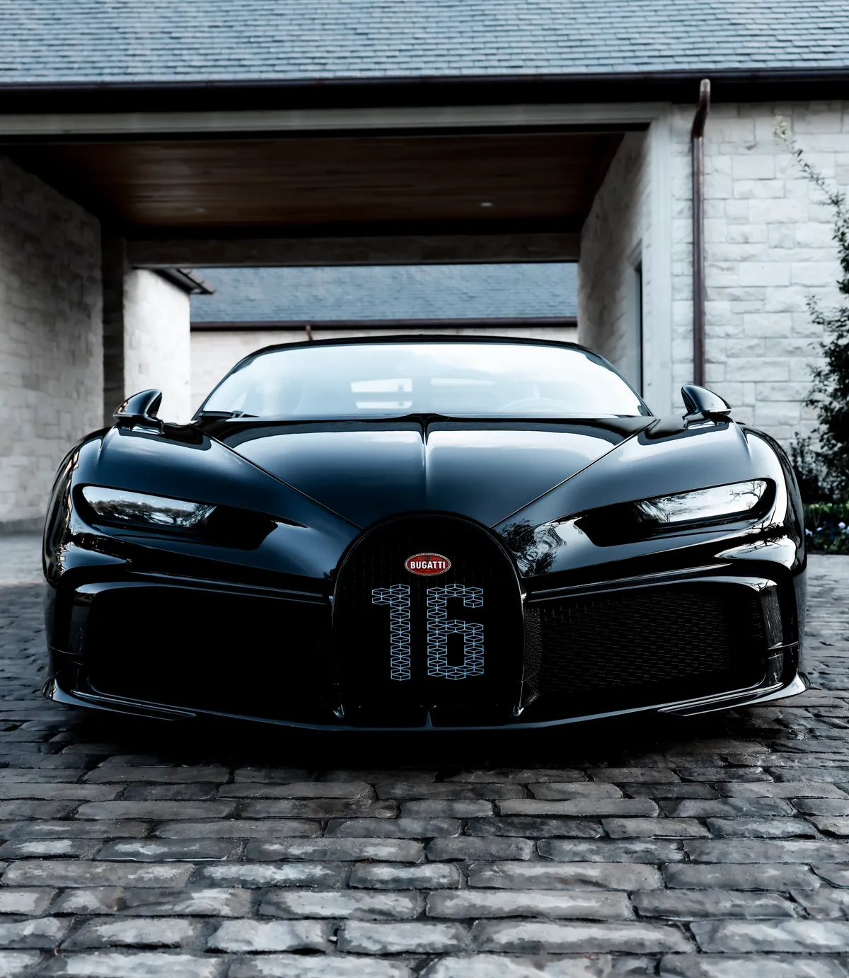 Rear detail of a black Bugatti Chiron after protection — Protektd Detailing, Dallas